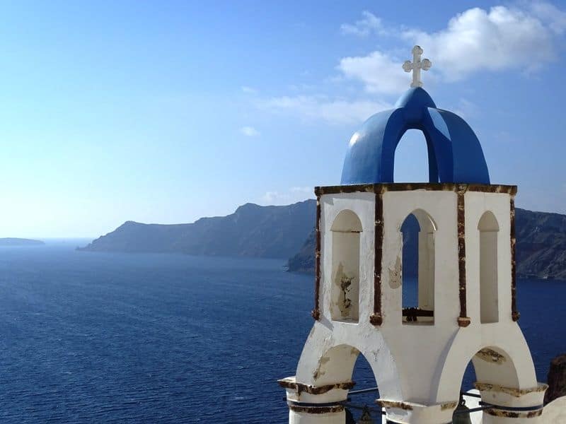 Church bell in Oia Santorini