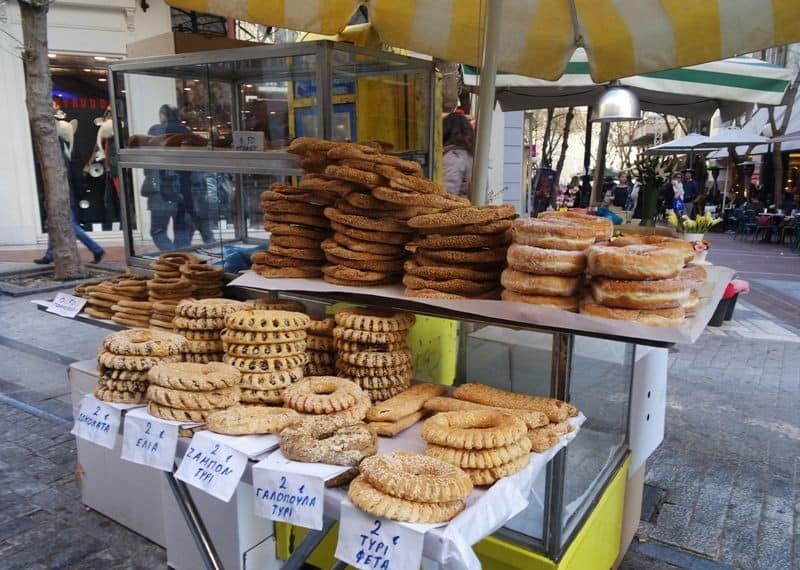 Stand selling koulouria in Athens