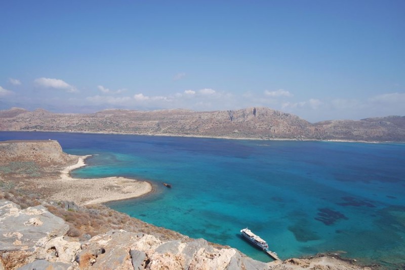 view from Gramvousa Island in Crete