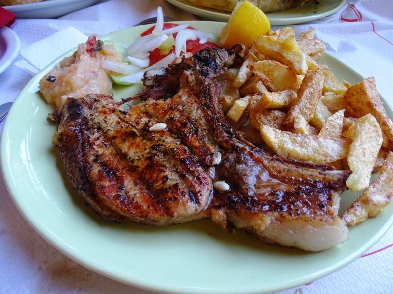 steak at Synantisi taverna in Kissos Pelion