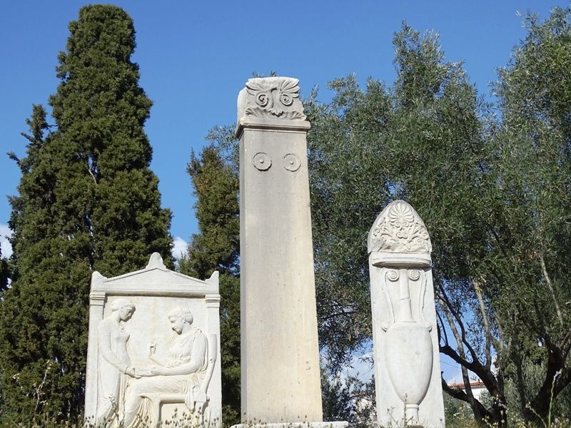 Tombs at the cemetery of Kerameikos