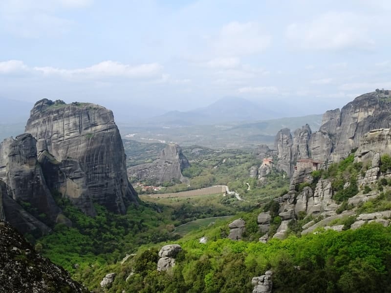 the town of Kalampaka from Meteora