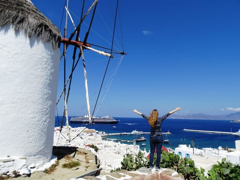 The view from the windmill of Boni in Mykonos