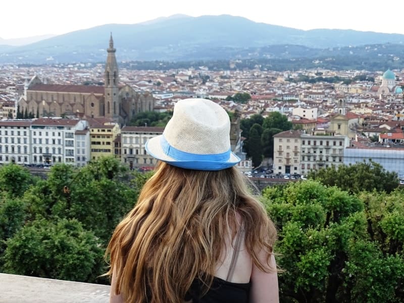 admiring the view from Piazzele Michelangelo