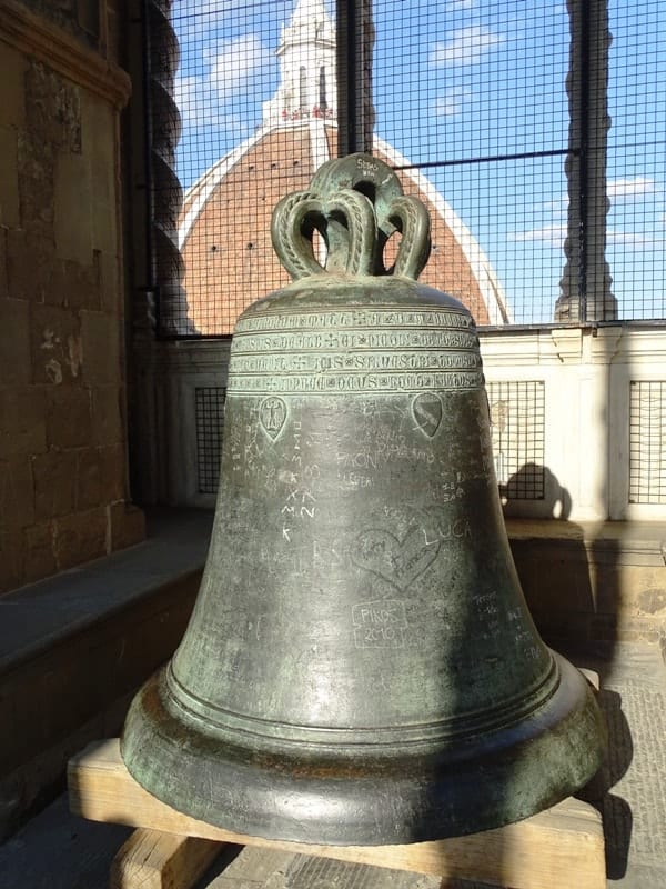 the bell from Giotto's Campanile in Florence