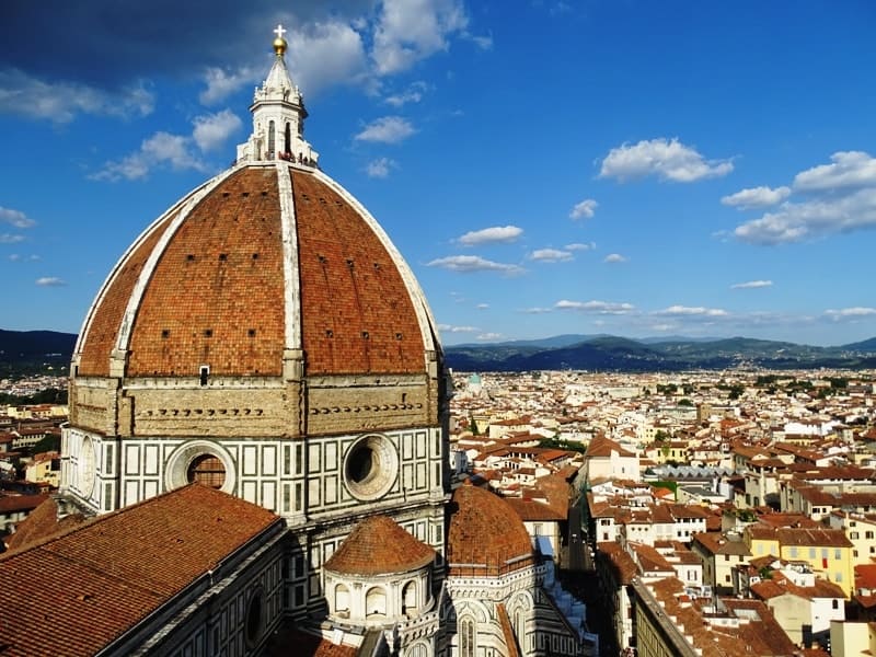 view of the Cupola from Giotto's Campanile in Florence