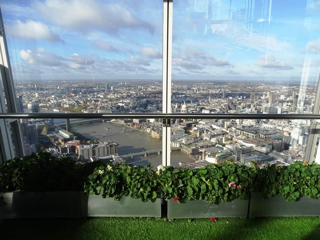 the open air sky deck at the Shard