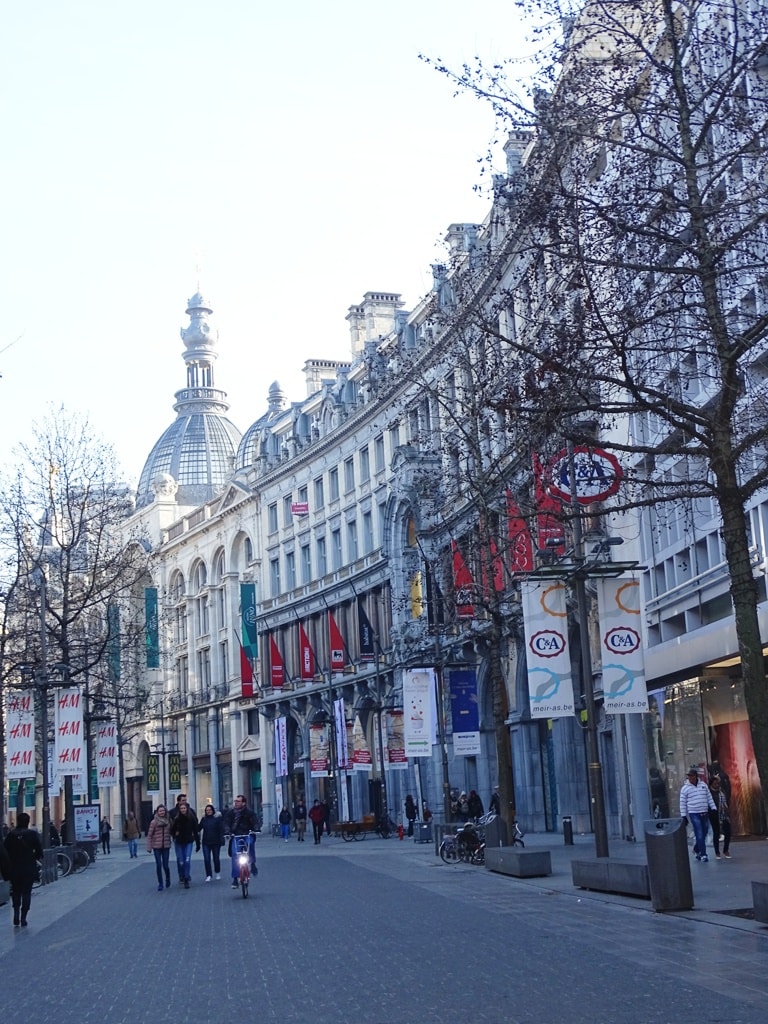 Beautiful buildings in Meier street - Antwerp things to do