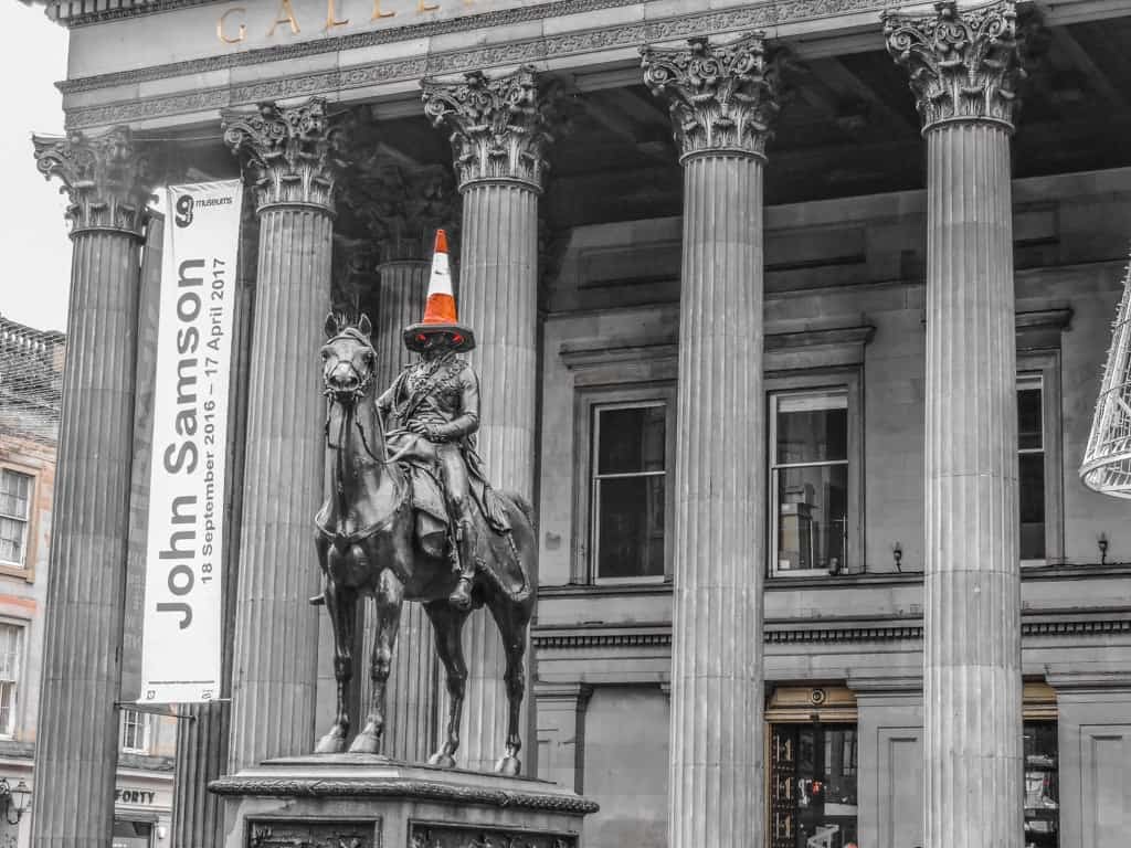 Equestrian statue of the Duke of Wellington, Glasgow - things to do in Glasgow Scotland
