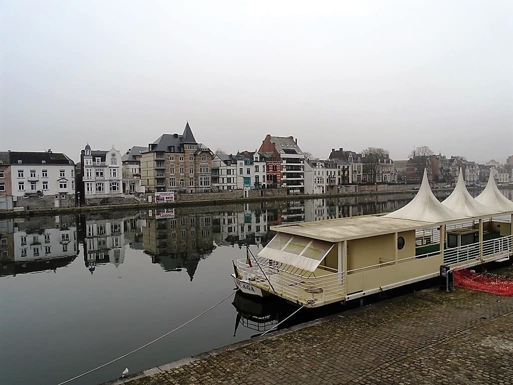 boat on river Meuse, Namur