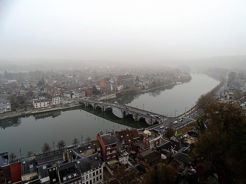 view of river Meuse from the Ciradel of Namur