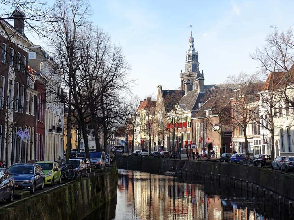 canals in Gouda, Netherlands