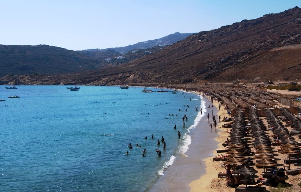 Elia Beach Najlepsze plaże Mykonos