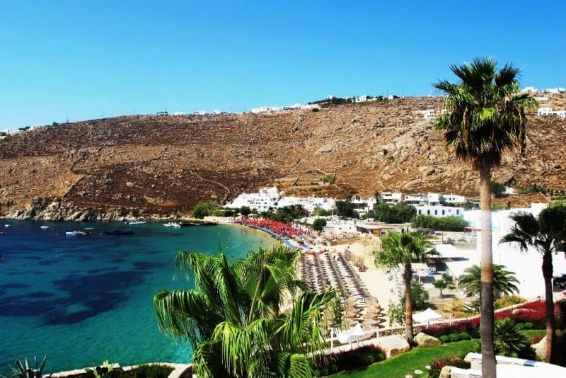 Psarou Beach The best Mykonos beaches