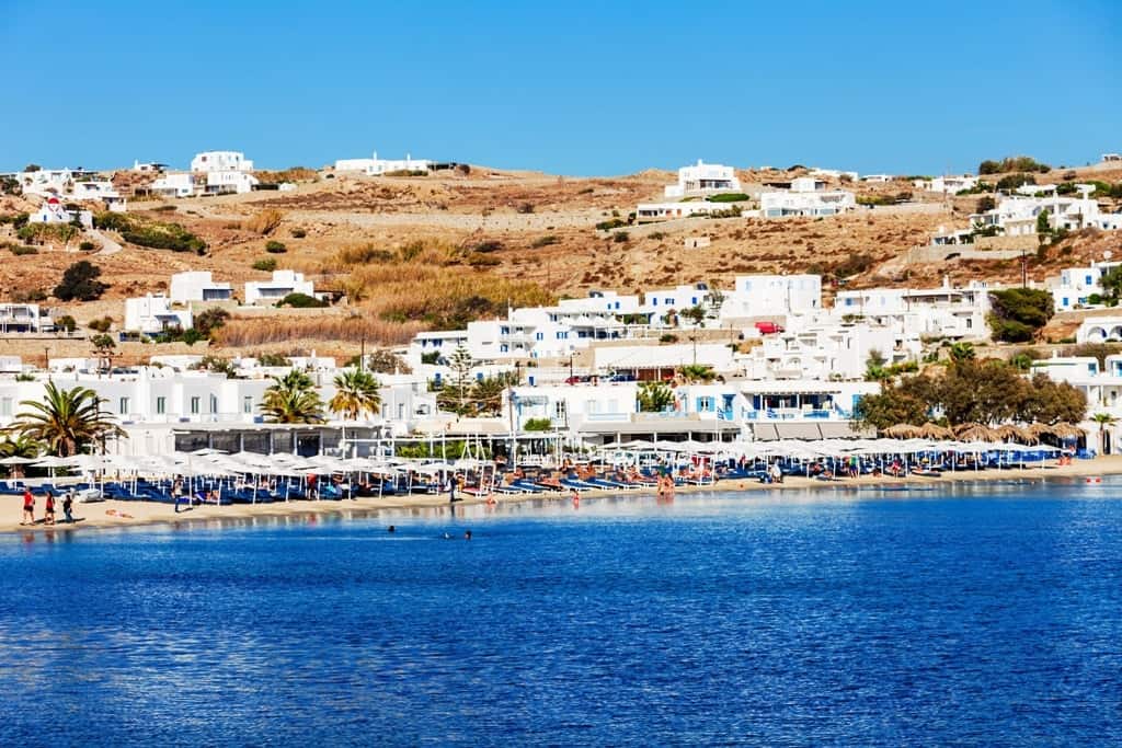 Playa de Ornos Las mejores playas de Mykonos