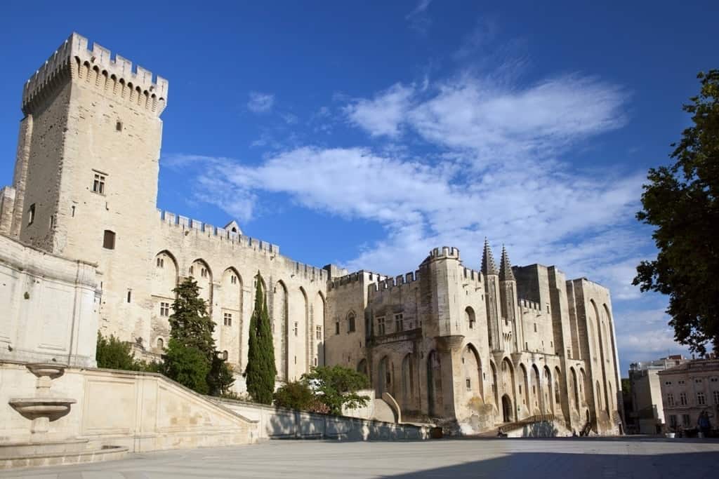 Papal Palace in Avignon, beautiful french castles