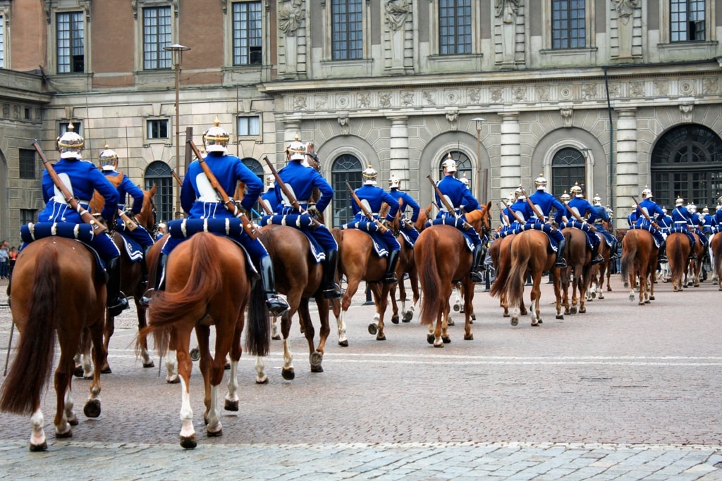 Guards - changing of the guards at the Royal Castle in Stockholm - 2 days in Stockholm itinerary