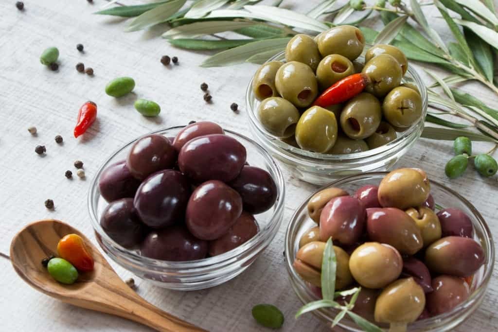 a selection of olives