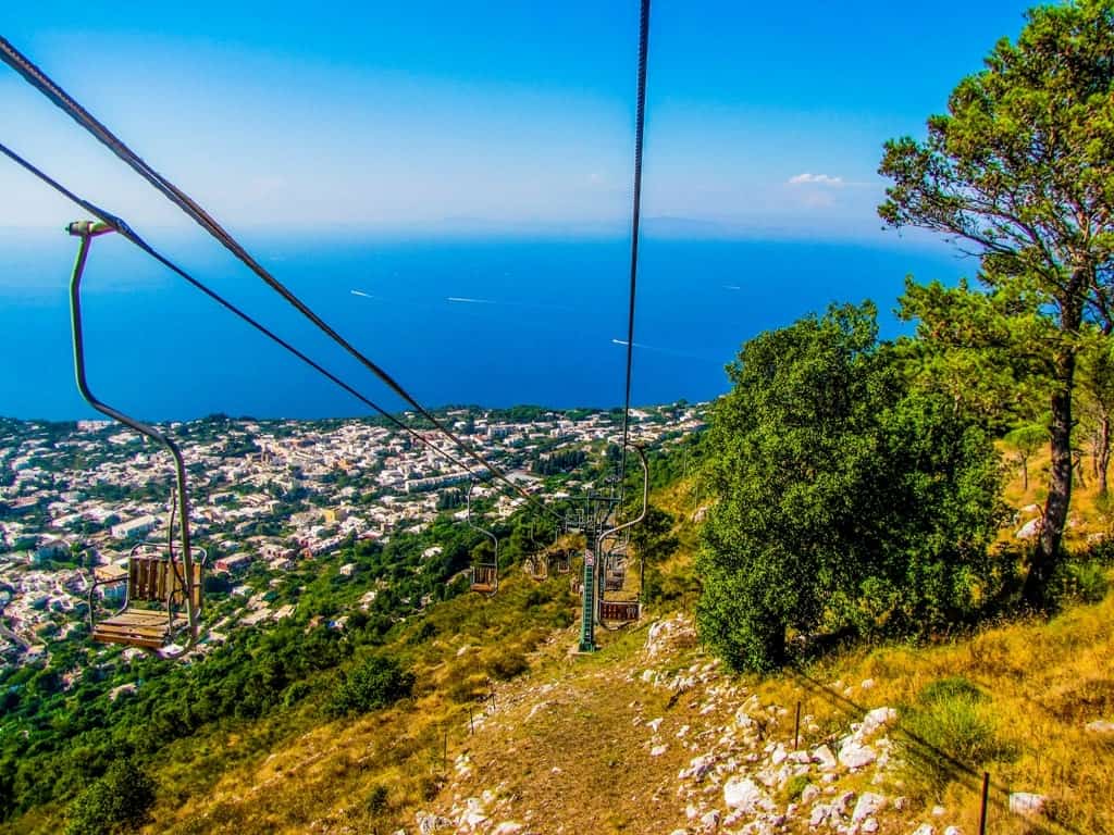 Chairlift on Monte Solaro, Capri