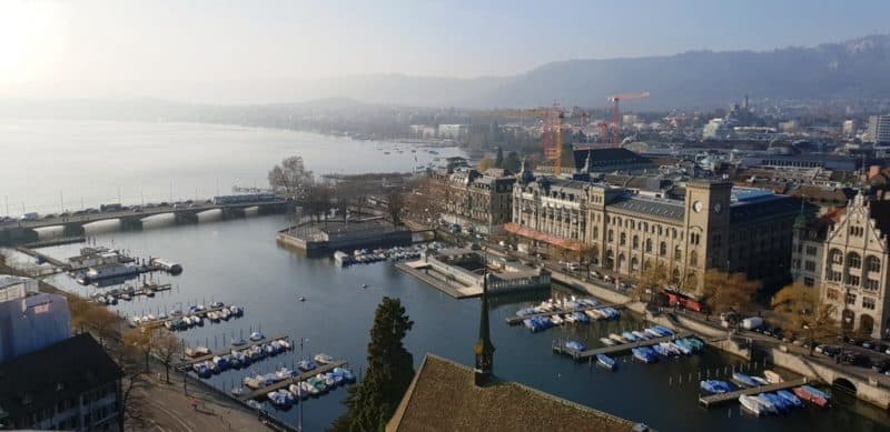 The view from Grossmünster in Zurich - must do in a 2 day itinerary