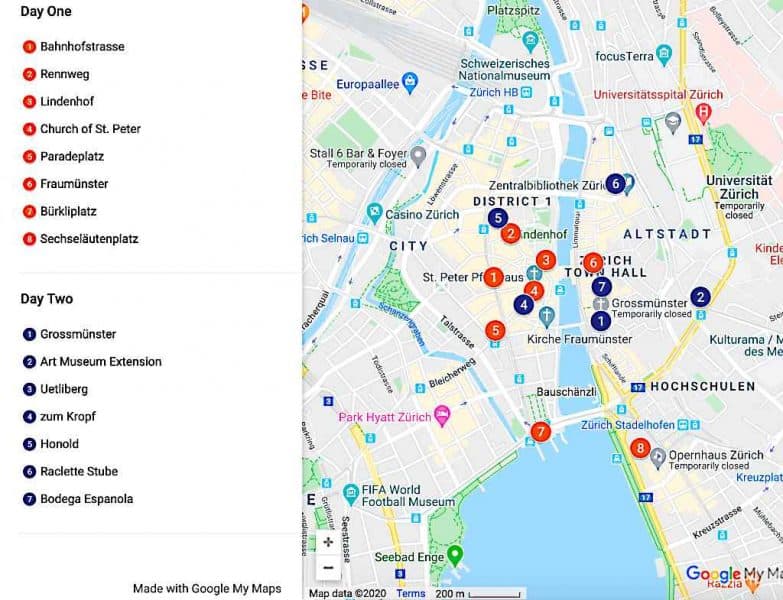 2 Days in Zurich in Winter