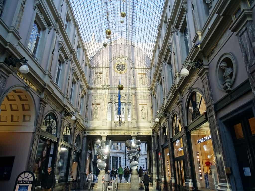 Les Galeries Royales Saint-Hubert Brussels in winter