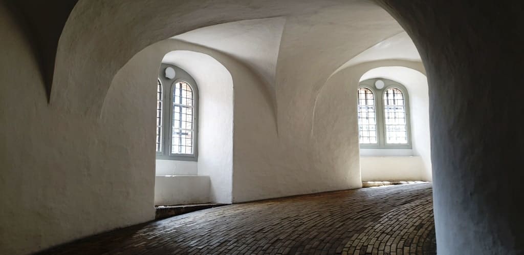 inside the round tower in Copenhagen