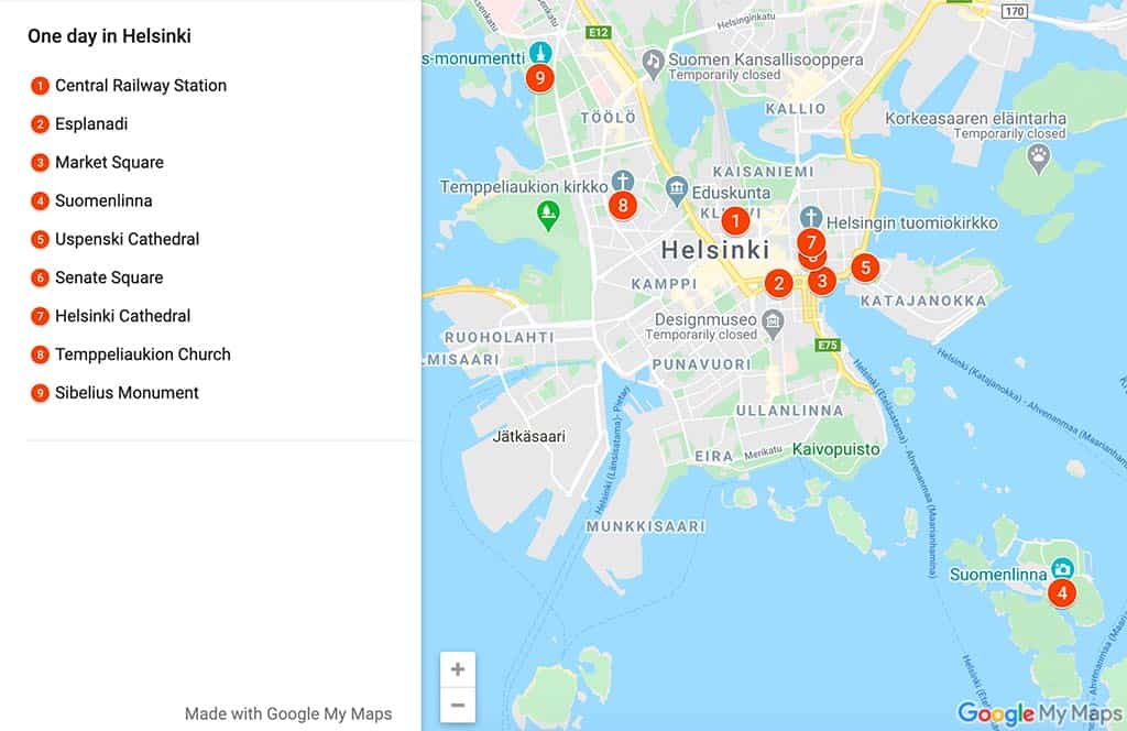 helsinki day trip itinerary