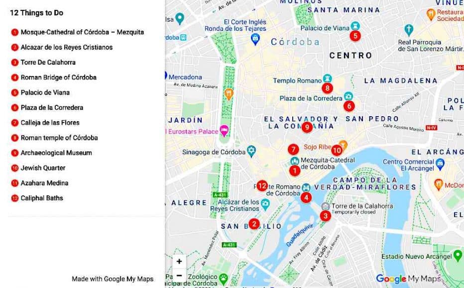 cordoba spain tourist map pdf
