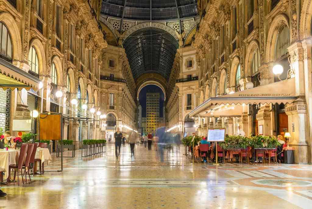 Vittorio Emanuele II Gallery - northern Italy itinerary