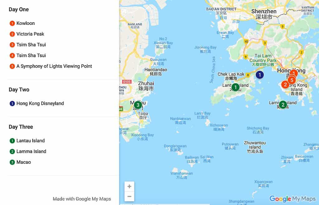hong kong travel itinerary 2023
