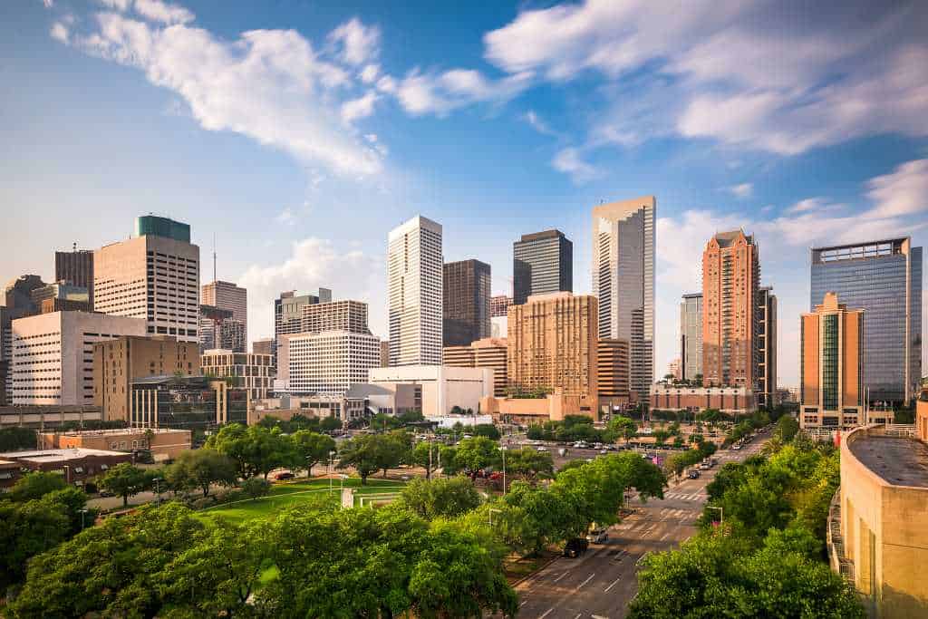 Houston - warm places to visit in the US in warm winter February