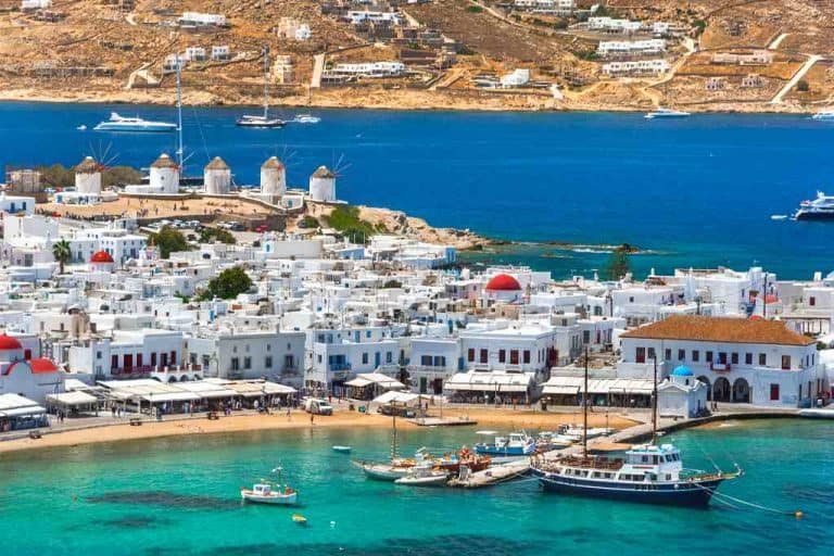 Mykonos Or Santorini The Ultimate 2021 Comparisson Guide   Mykonos Port 768x512 