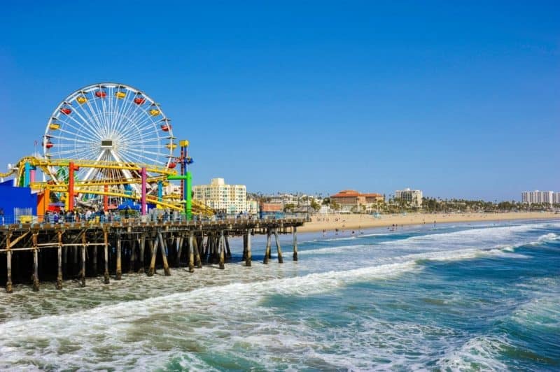 Santa Monica LA - Warm Places to Visit in April in the USA