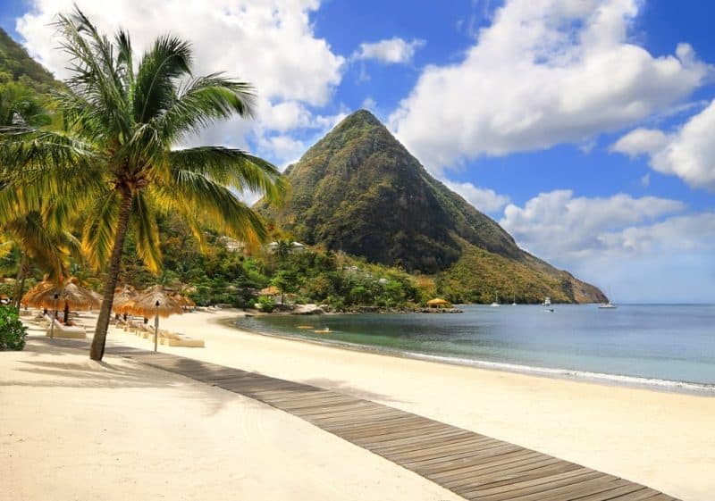 St Lucia - bets carribean islands to travel in March