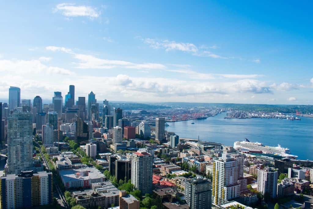 view from Space Needle - 2 days in Seattle