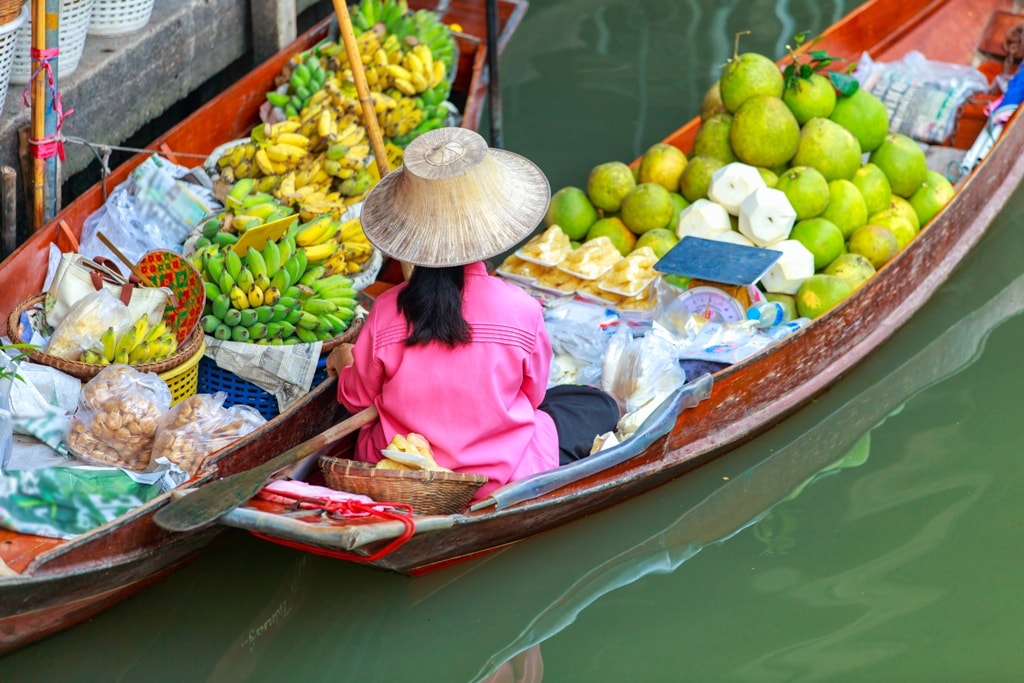 floating market -Two days in Bangkok
