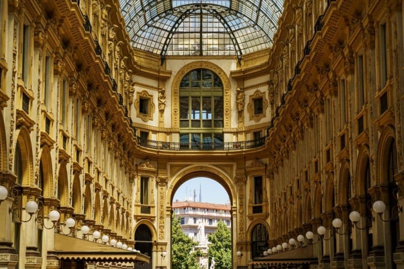 Galleria Vittorio Emanuele II interior in Milan  - interesting facts about Milan