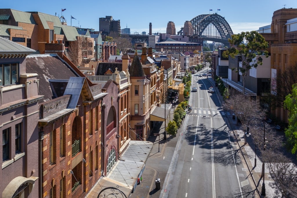 View of George Street in the Rocks - Two days in Sydney itinerary
