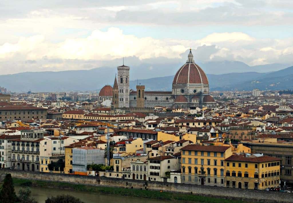 View of Florence in winter