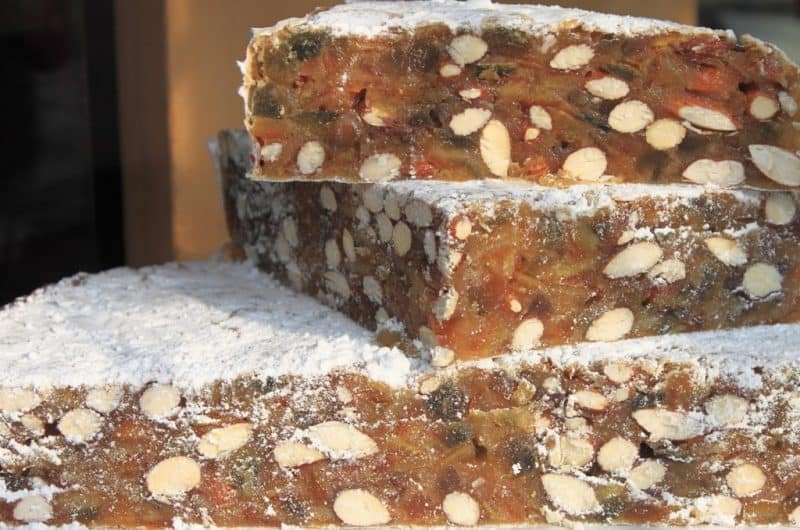 Wedges of Panforte,  traditional cake