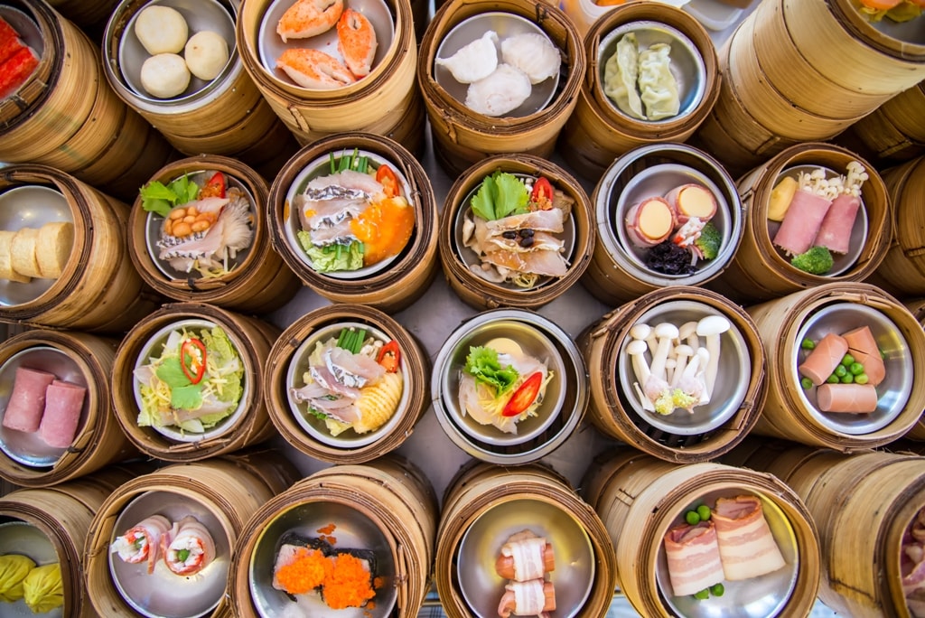 dim sum in bamboo steamer -Two days in Hong Kong