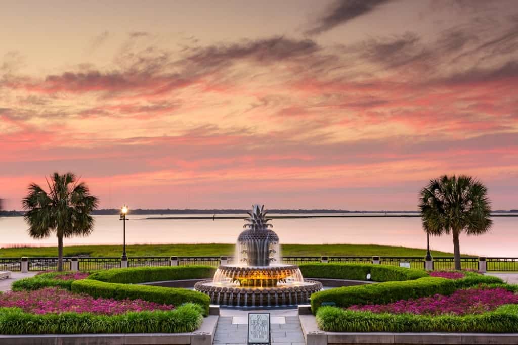 Pineapple Fountain at the Waterfront Park in Charleston