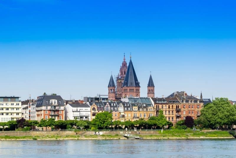 Mainz city on the Rhine river