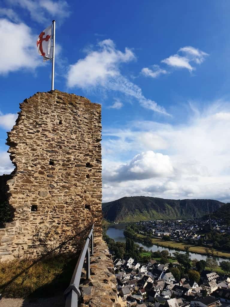 View from  Niederburg Castle in Kobern Gondorf 