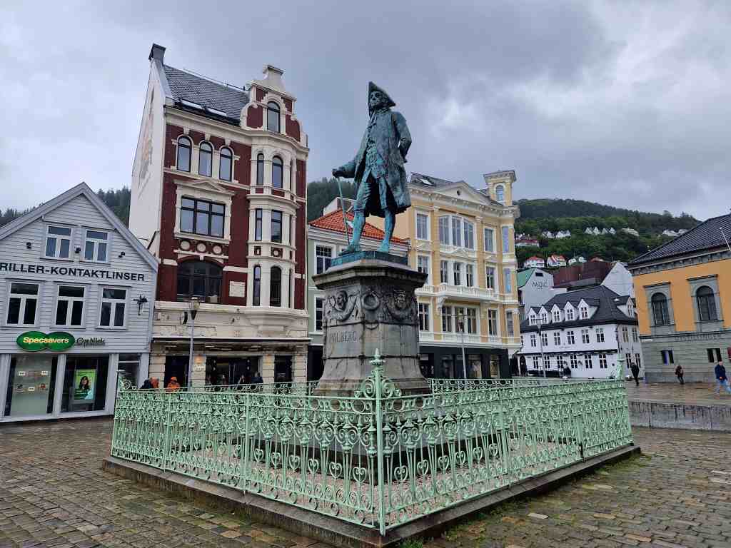 Statue of a man, Norway's Bergen for a Day