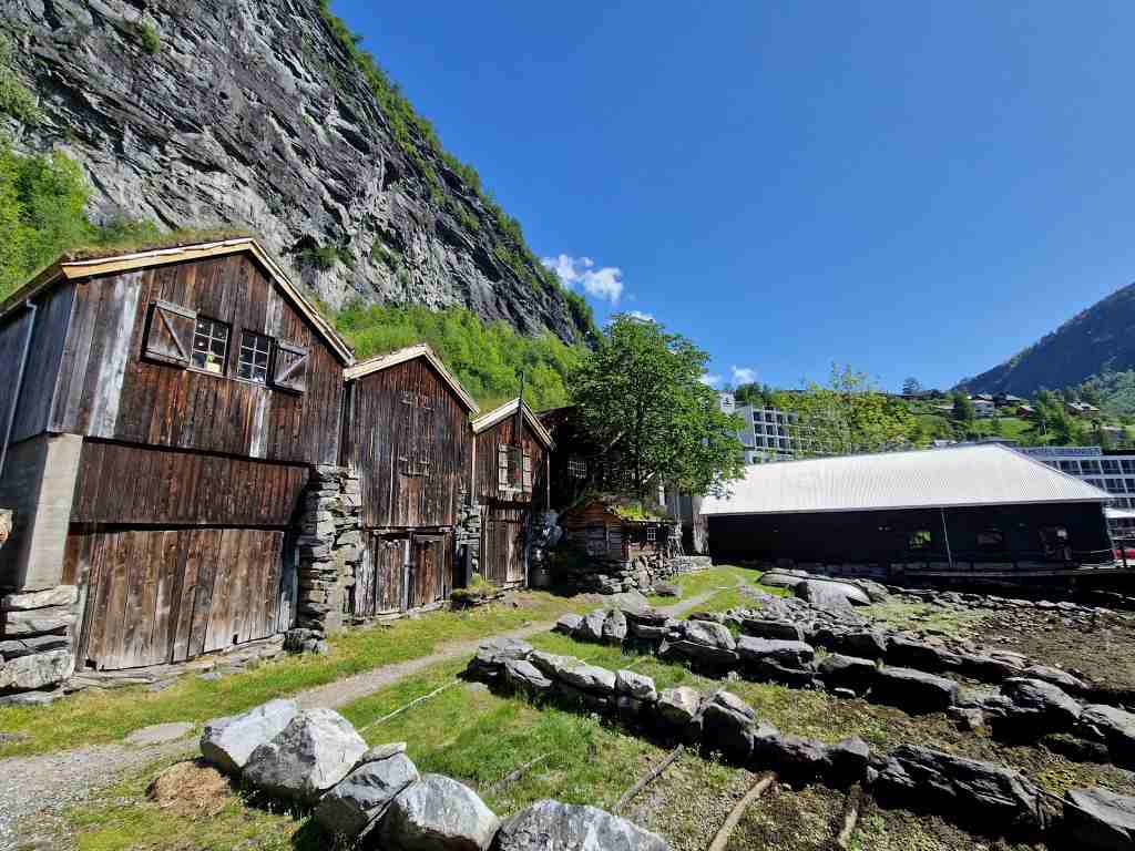 Wooden houses - Geirangerfjord in Norway