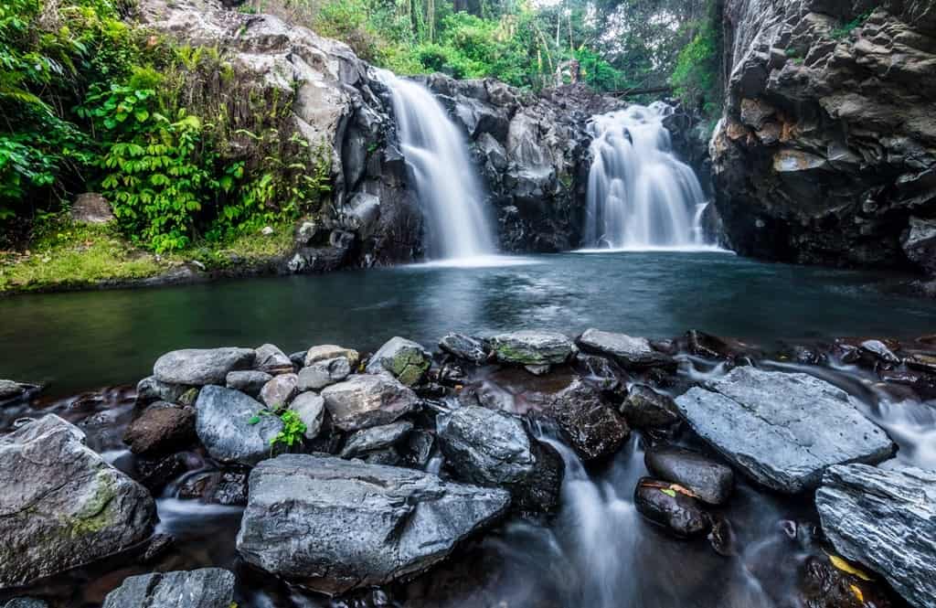 Kembar Waterfall in The Secret Gardens of Sambangan