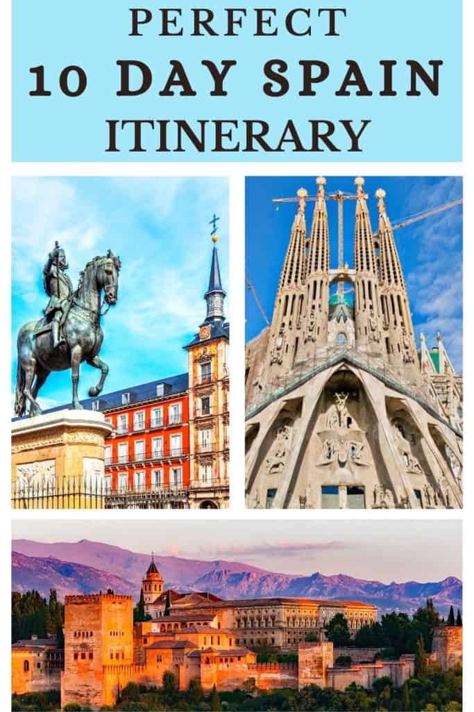 Here is the perfect 10 days in Spain itinerary, including the best things to do in Madrid, Barcelona, Seville, Granada, where to stay, and more! | Spain itinerary 10 days |  Spain 10 day itinerary | 10 days in Spain| what to do in Spain in 10 days | Spain 10 day itinerary
