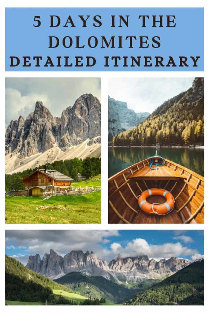 Interested in visiting the Dolomites in Italy? Find here a detailed Dolomites itinerary with the best things to see in 5 days